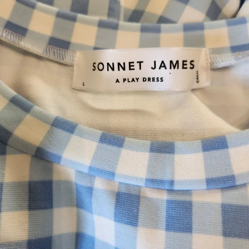 Sonnet James Gingham Play Dress Size Large
